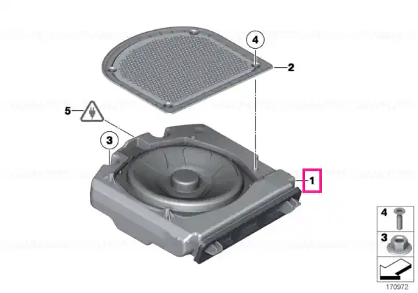 Central bass, right STEREO - BMW Promoție