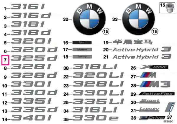 Lettering 325D - BMW Reducere de preț