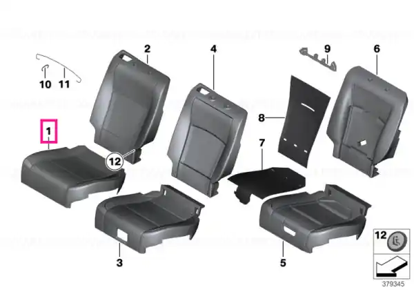Capac scaun piele A/C LCEW WEISS LCEW,LCEX WEISS - BMW Livrare gratuită
