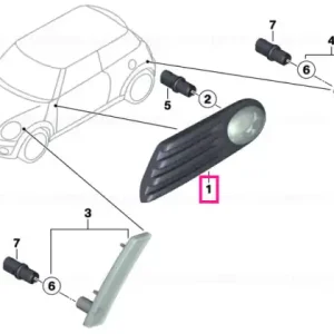 Additional turn indicator lamp, left - BMW - Mini Preț promoțional