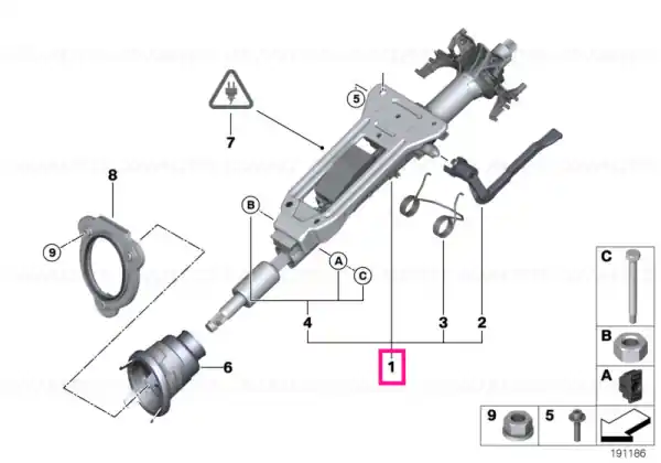 Manually adjust. steering column - BMW Preț mic