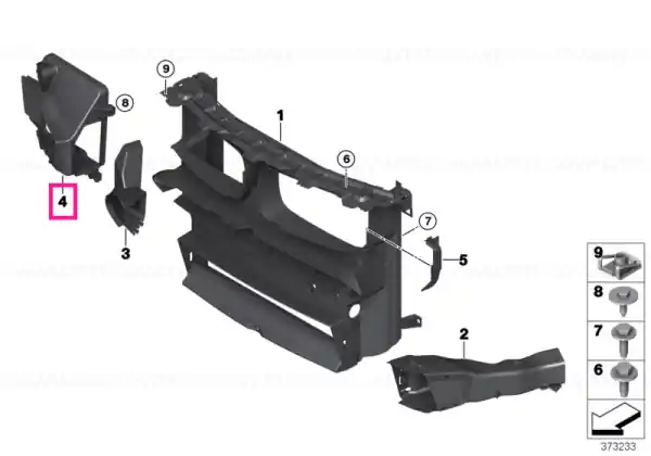 Air duct, exterior radiator, left M - BMW Ofertă limitată