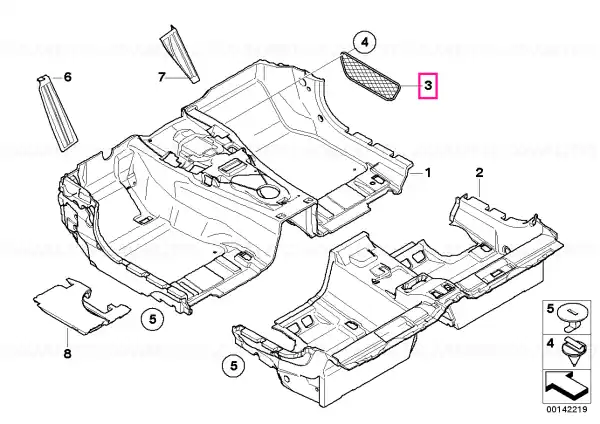 Reducere specială Storage net, footwell, front CHATEAU - BMW