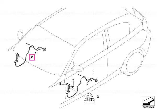 Ofertă limitată Wiring set, door, co-driver - BMW