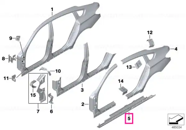 Reducere de preț Right door sill - BMW