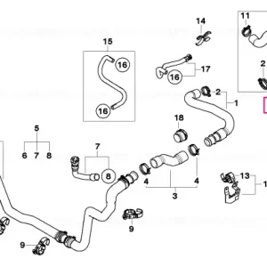 Conducta sistem racire motor - Mini Clubman R55, R56 Plată sigură
