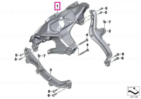 Front support, middle - BMW Motorrad Reducere specială