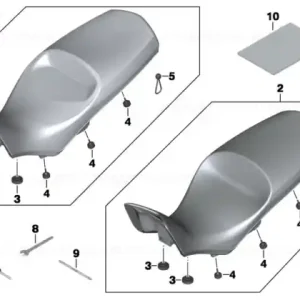 Seat bench, high, black/sand H=890MM - BMW Motorrad Cumpără acum
